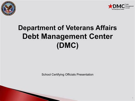 veterans affairs debt management department.